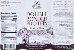 Label for Double Bonded Protein Vanilla Bean