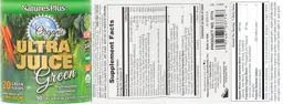 Label for Ultra Juice Green