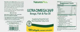 Label for Ultra Omega 3/6/9