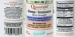 Label for Sleep+ Immune Extra Strength