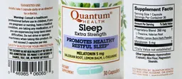 Label for Sleep Extra Strength