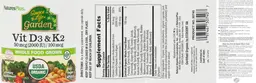 Label for Vit D3 50 mcg (2000 IU) & Vit K2 100 mcg