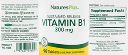 Label for Sustained Release Vitamin B1 300 mg