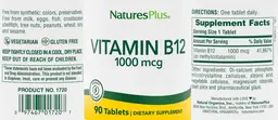 Label for Vitamin B12 1000 mcg