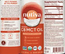 Label for Organic C8 MCT Oil