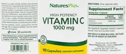 Label for High Potency Vitamin C 1000 mg