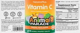 Label for Vitamin C Sugar Free Orange Juice Flavor