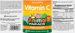 Label for Vitamin C Orange Juice Flavor