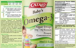 Label for Baby's Algea Omega-3 Drops
