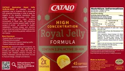Label for High Concentration Royal Jelly Formula (Contain 2.2% Active 10-DHA)