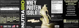 Label for Whey Protein Isolate Alpine Vanilla
