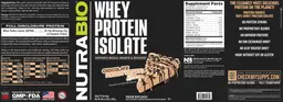 Label for Whey Protein Isolate Chocolate Peanut Butter Bliss