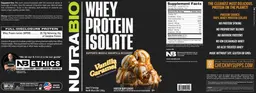 Label for Whey Protein Isolate Vanilla Caramel