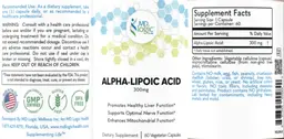 Label for Alpha-Lipoic Acid 300 mg