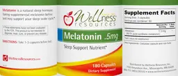 Label for Melatonin .5mg