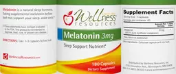 Label for Melatonin 3 mg