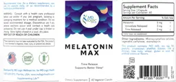 Label for Melatonin Max