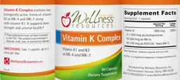 Label for Vitamin K Complex