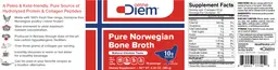 Label for Pure Norwegian Bone Broth Natural Chicken Taste