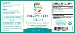 Label for Organic Chaste Tree Berry