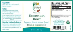 Label for Organic Echinacea Root