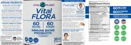 Label for Vital Flora Immune Biome Probiotic