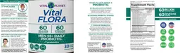 Label for Vital Flora Men 55+ Daily Probiotic