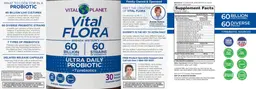 Label for Vital Flora Ultra Daily Probiotic