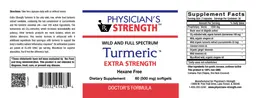 Label for Turmeric Extra Strength