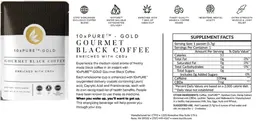Label for 10x Pure-Gold Gourmet Black Coffee