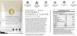 Label for 10x Pure-Gold Gourmet Vanilla Latte