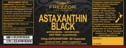 Label for Astaxanthin Black 12 mg