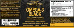 Label for Omega-3 Black 196 mg