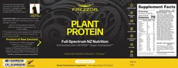Label for Plant Protein Creamy Vanilla
