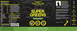 Label for Super Greens Natural Unflavored