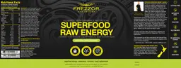 Label for Superfood Raw Energy Natural Unflavored