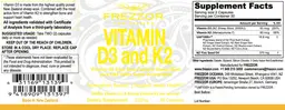 Label for Vitamin D3 2000IU and K2 80 mcg