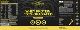 Label for Whey Protein 100% Grass-Fed Creamy Vanilla