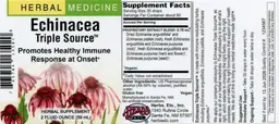 Label for Echinacea Triple Source