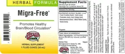 Label for Migra-Free