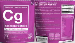 Label for Collagen Peptides Unflavored