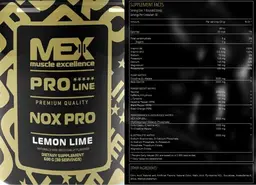 Label for Nox Pro Lemon Lime