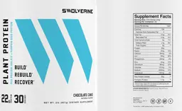 Label for Plant Protein Chocolate Cake Flavor