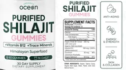 Label for Purified Shilajit Gummies