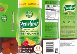 Label for Benefiber Fiber Gummies