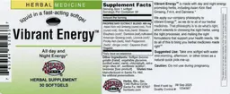 Label for Vibrant Energy