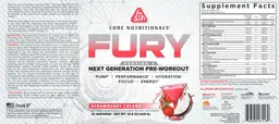 Label for FURY Strawberry Colada