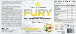 Label for FURY Lemon Italian Ice
