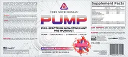 Label for PUMP Australian Raspberry Chews