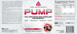 Label for PUMP Black Cherry